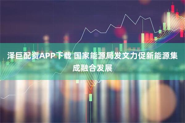 泽巨配资APP下载 国家能源局发文力促新能源集成融合发展