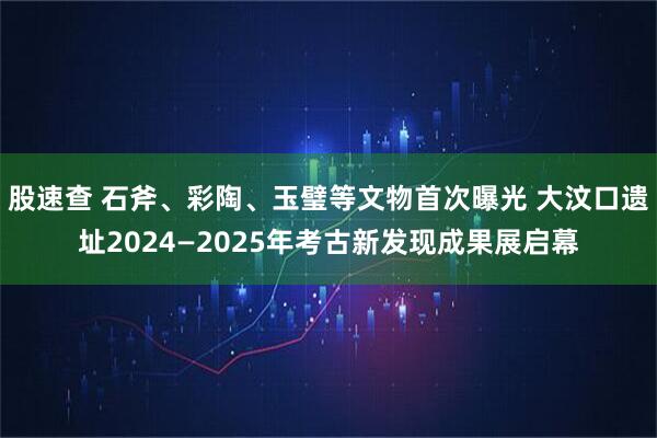 股速查 石斧、彩陶、玉璧等文物首次曝光 大汶口遗址2024—2025年考古新发现成果展启幕